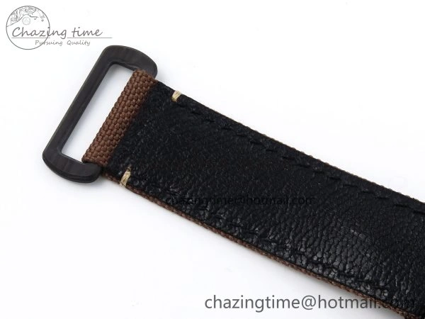 FreshLook Daytona DIW Carbon Case DIWF Edition Black Dial Rainbow Diamonds Bezel on Brown Nylon Strap A 1666