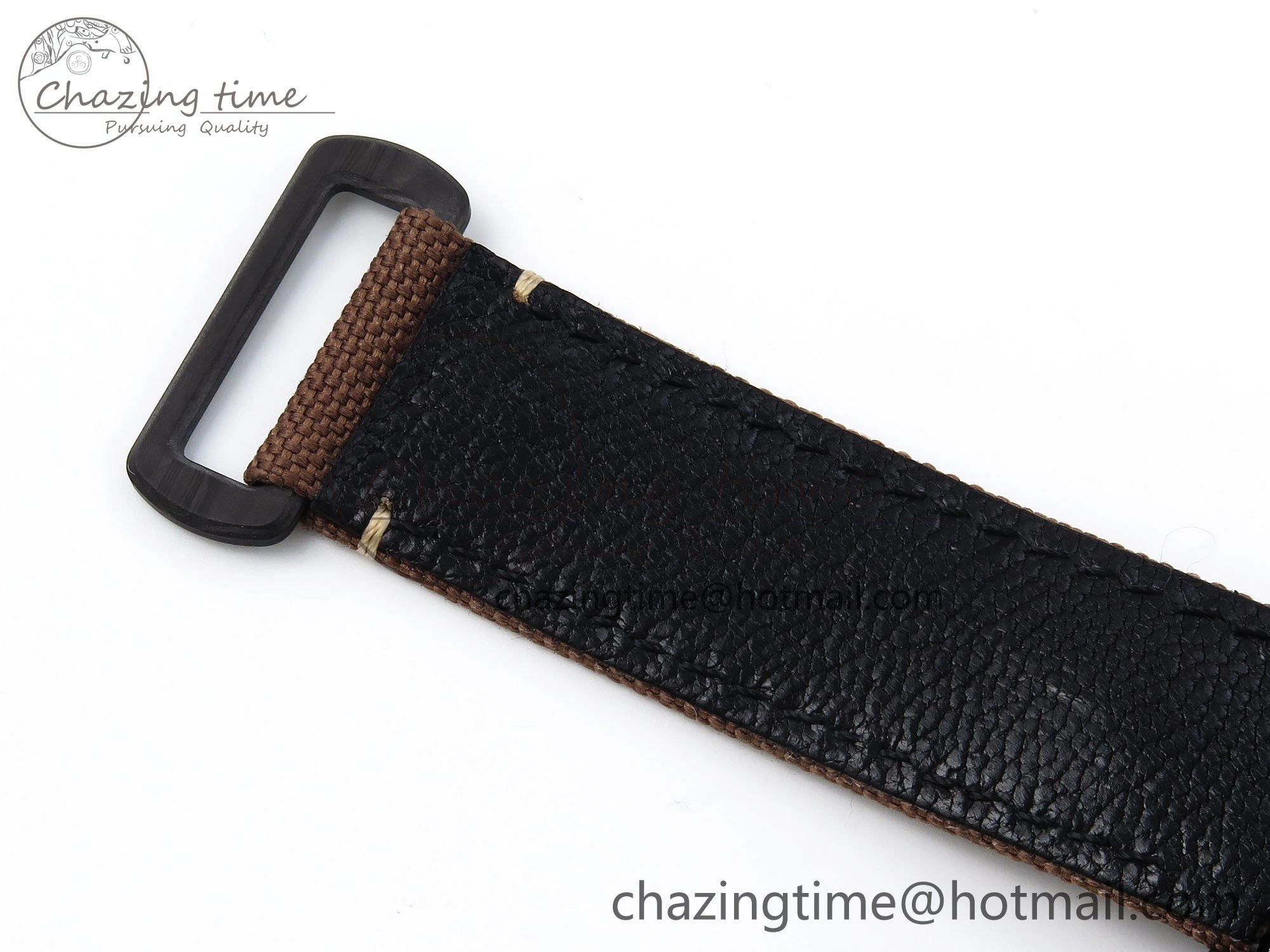 FreshLook Daytona DIW Carbon Case DIWF Edition Black Dial Rainbow Diamonds Bezel on Brown Nylon Strap A 1666
