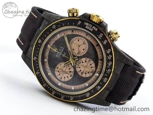 Resilient Daytona DIW Carbon Case DIWF Edition Carbon Cream Dial on Black Nylon Strap A 1568
