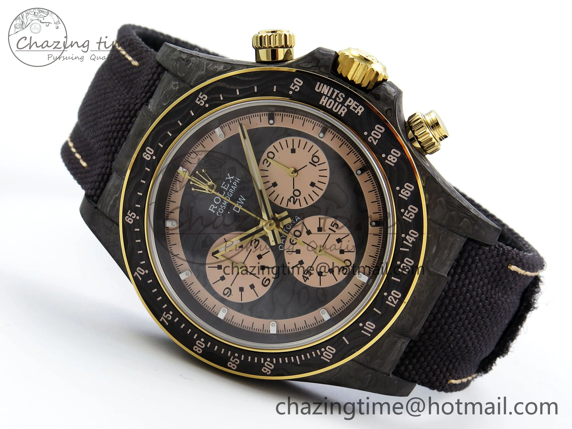 Resilient Daytona DIW Carbon Case DIWF Edition Carbon Cream Dial on Black Nylon Strap A 1568