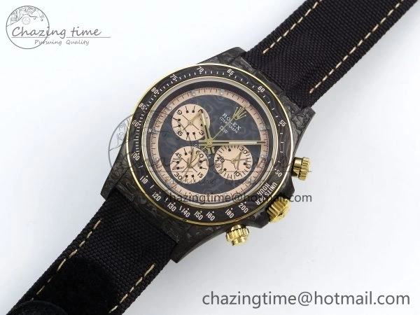 Resilient Daytona DIW Carbon Case DIWF Edition Carbon Cream Dial on Black Nylon Strap A 1568