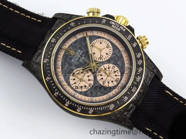 Resilient Daytona DIW Carbon Case DIWF Edition Carbon Cream Dial on Black Nylon Strap A 1568