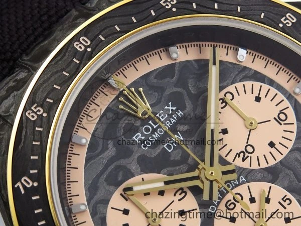 Resilient Daytona DIW Carbon Case DIWF Edition Carbon Cream Dial on Black Nylon Strap A 1568