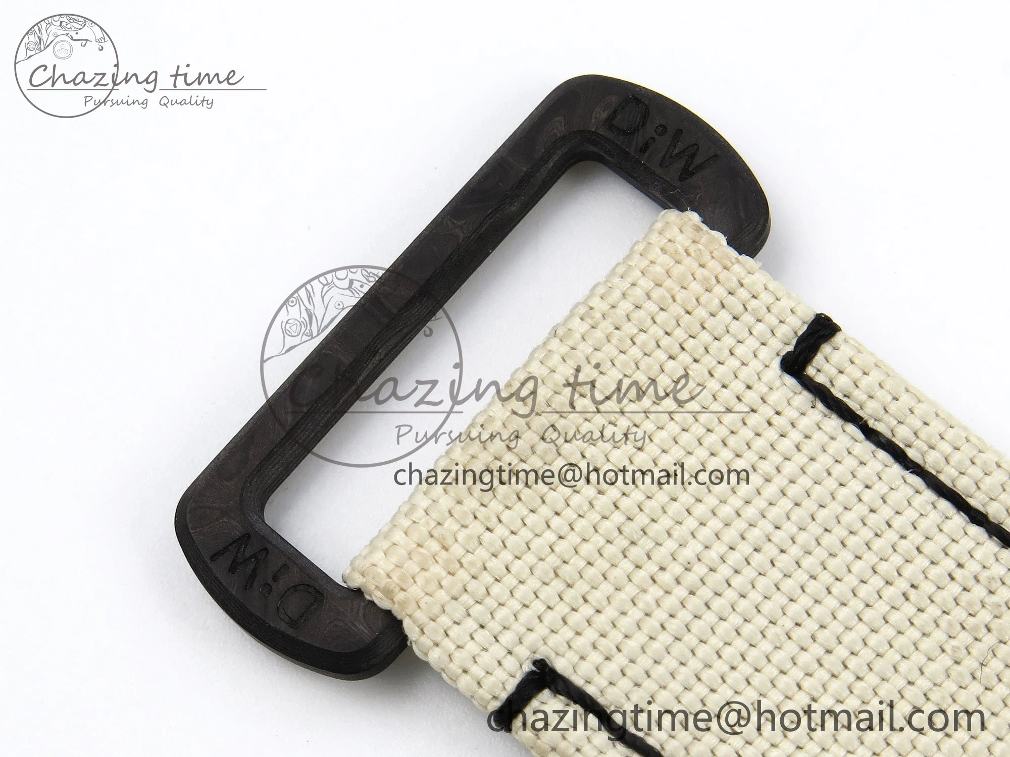 ComfortFit Daytona DIW Carbon Case DIWF Edition Cream Brown Dial on White Nylon Strap A 1664