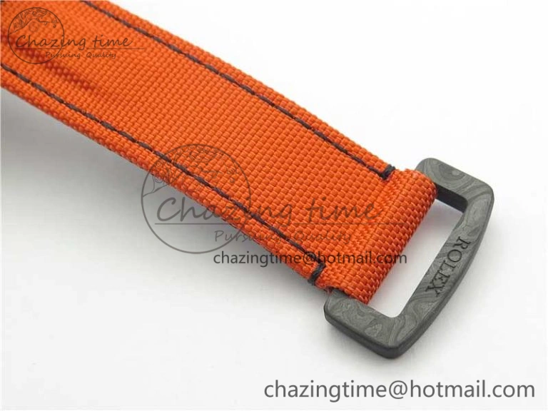 Daytona DIW Carbon Case and Bezel Black Orange Dial on Orange Nylon Strap A Comfortable 3222