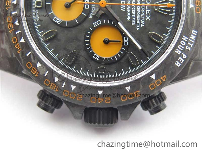 Daytona DIW Carbon Case and Bezel Black Orange Dial on Orange Nylon Strap A Comfortable 3222