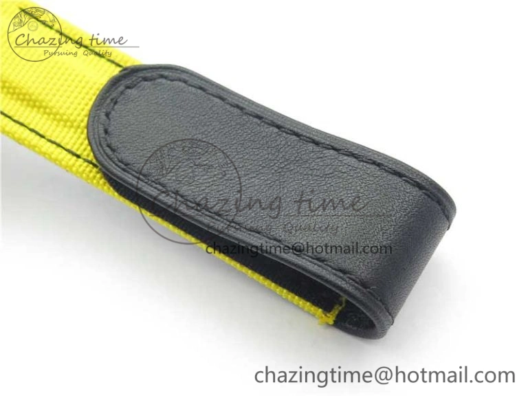 Snug Daytona DIW Carbon Case and Bezel Black Yellow Dial on Yellow Nylon Strap A 3220