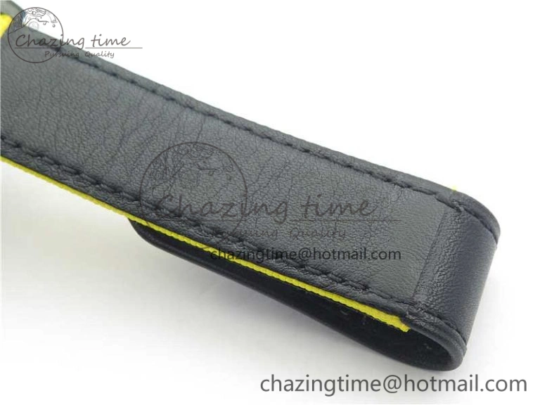 Snug Daytona DIW Carbon Case and Bezel Black Yellow Dial on Yellow Nylon Strap A 3220