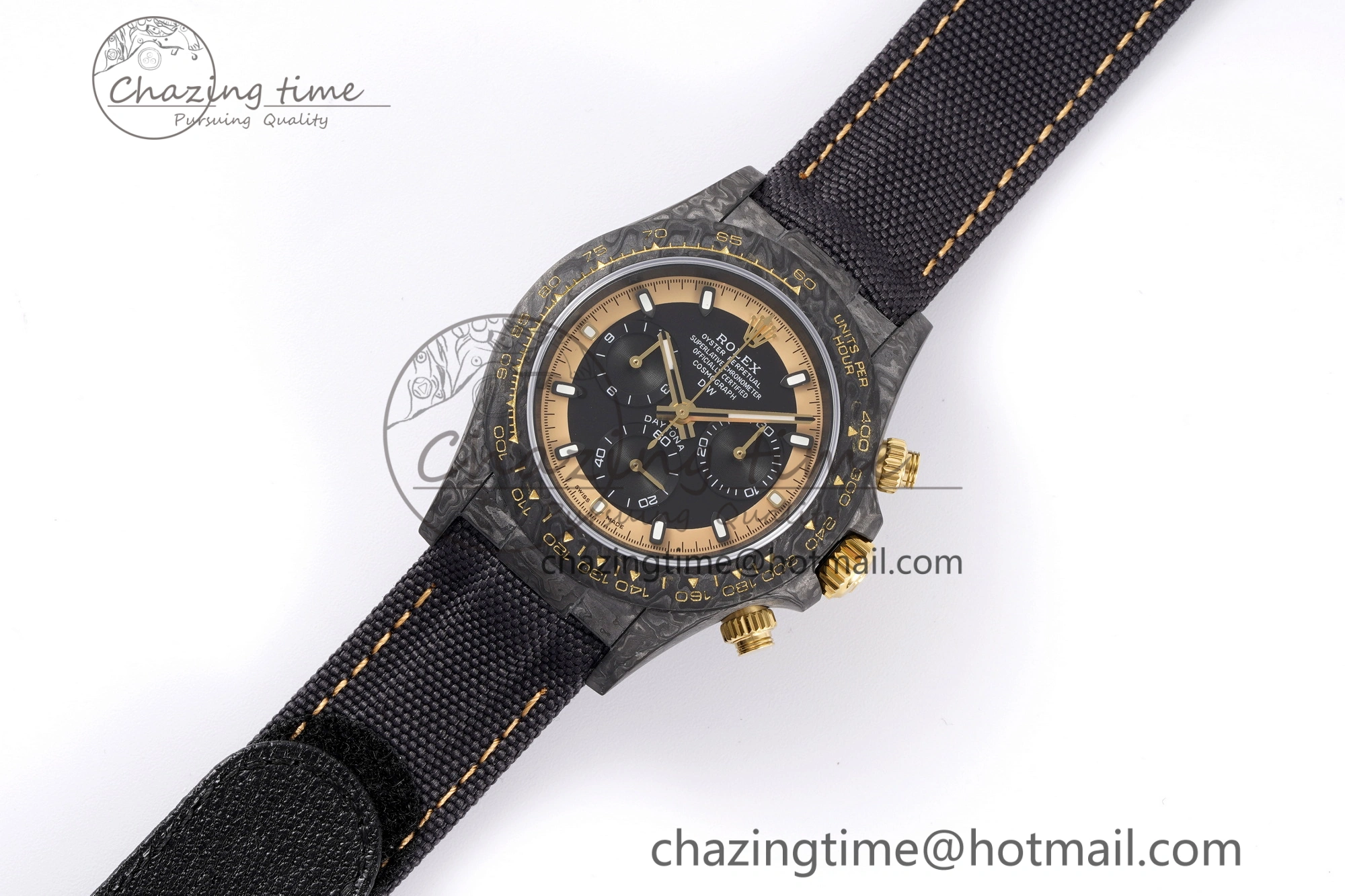 Daytona DIW Carbon Case and Bezel DIWF Edition Black Gold Dial on Black Nylon Strap A SmartChoice 1996