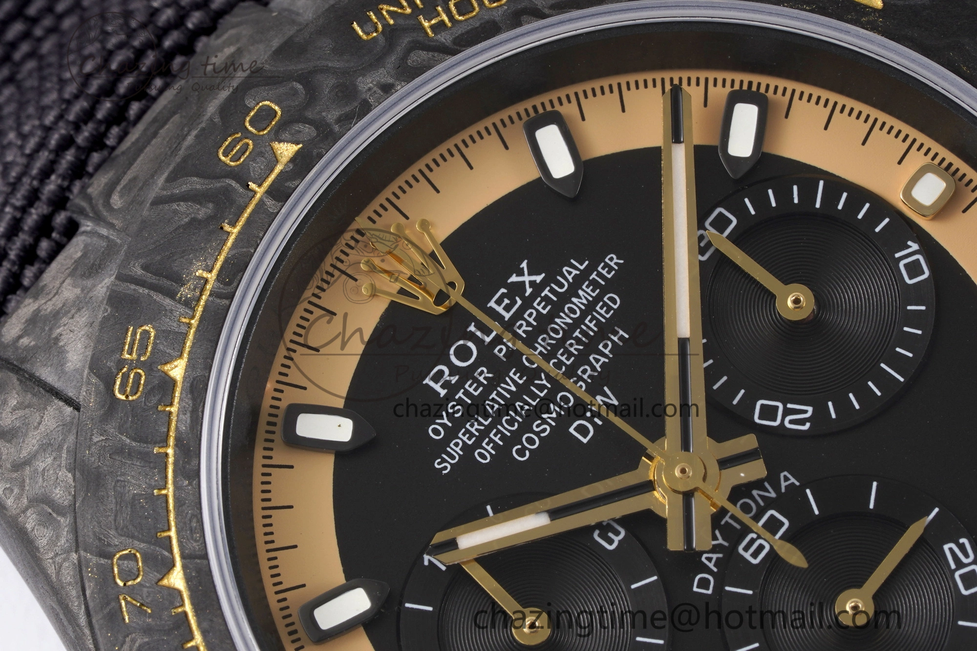 Daytona DIW Carbon Case and Bezel DIWF Edition Black Gold Dial on Black Nylon Strap A SmartChoice 1996