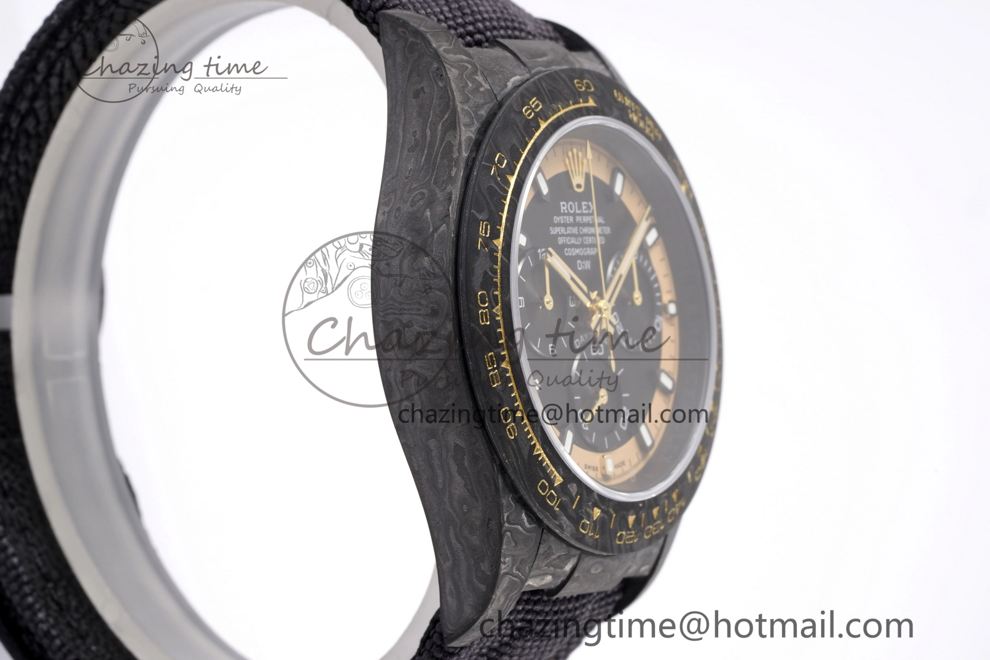 Daytona DIW Carbon Case and Bezel DIWF Edition Black Gold Dial on Black Nylon Strap A SmartChoice 1996
