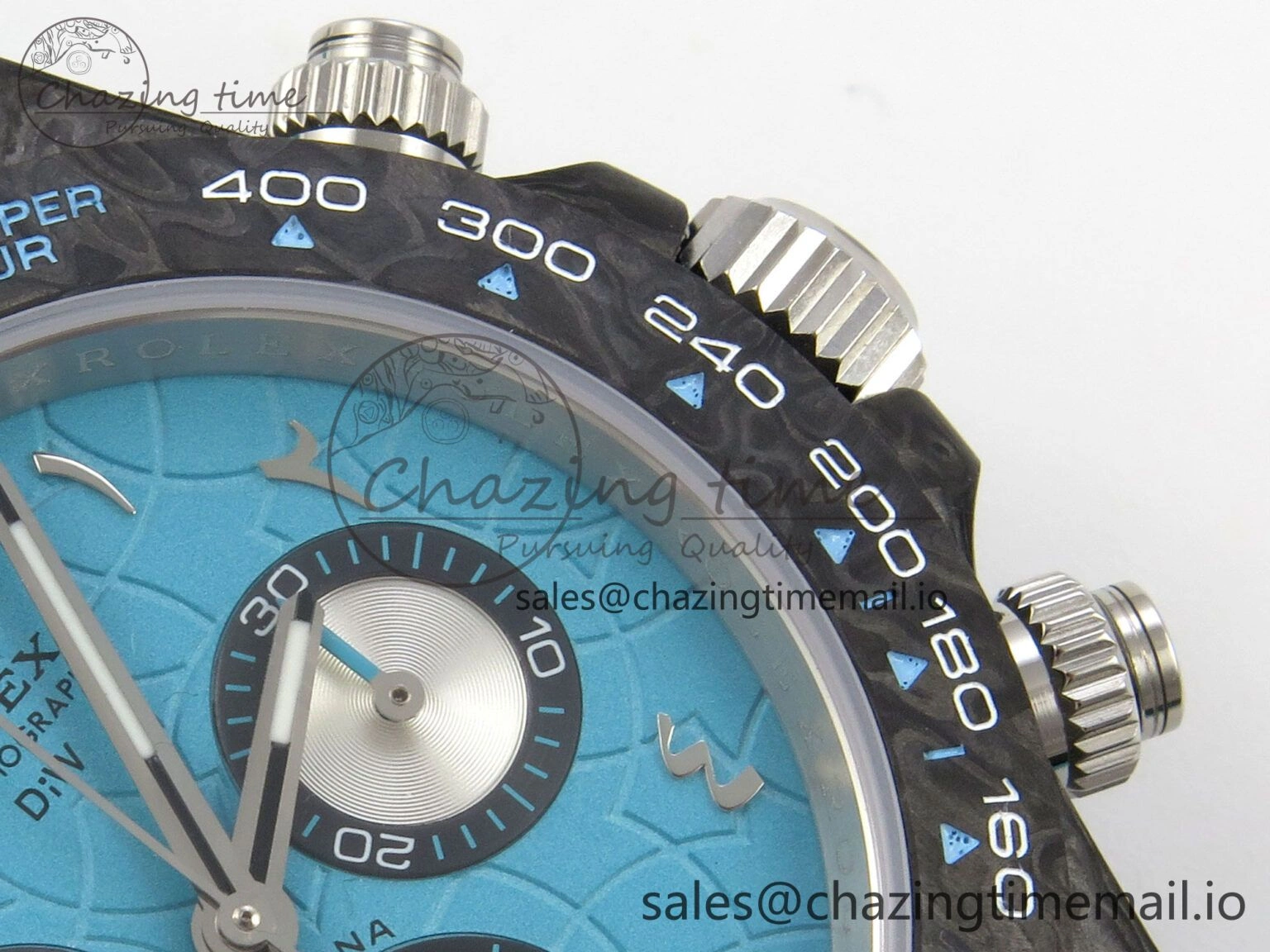 Daytona DIW Carbon Case and Bezel DIWF Edition Blue Dial on Blue Nylon Strap A Breathable 52