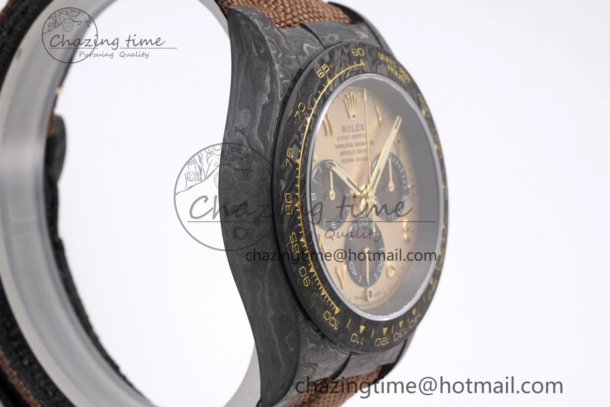Neat Daytona DIW Carbon Case and Bezel DIWF Edition Brown Arabic Dial on Brown Nylon Strap A 2000