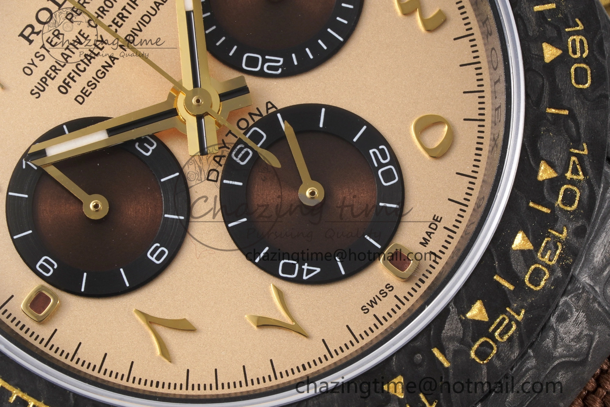 Neat Daytona DIW Carbon Case and Bezel DIWF Edition Brown Arabic Dial on Brown Nylon Strap A 2000