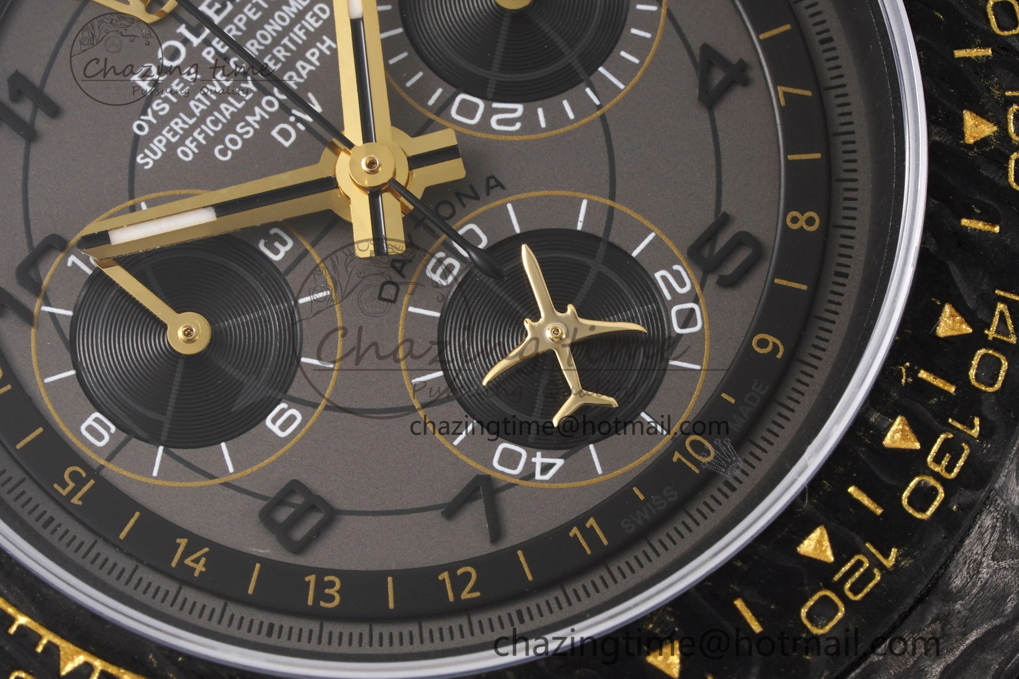 TechFriendly Daytona DIW Carbon Case and Bezel DIWF Edition Gray Plane Dial on Black Nylon Strap A 1994