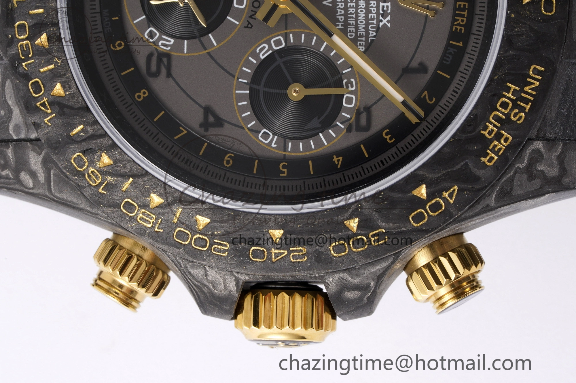 TechFriendly Daytona DIW Carbon Case and Bezel DIWF Edition Gray Plane Dial on Black Nylon Strap A 1994