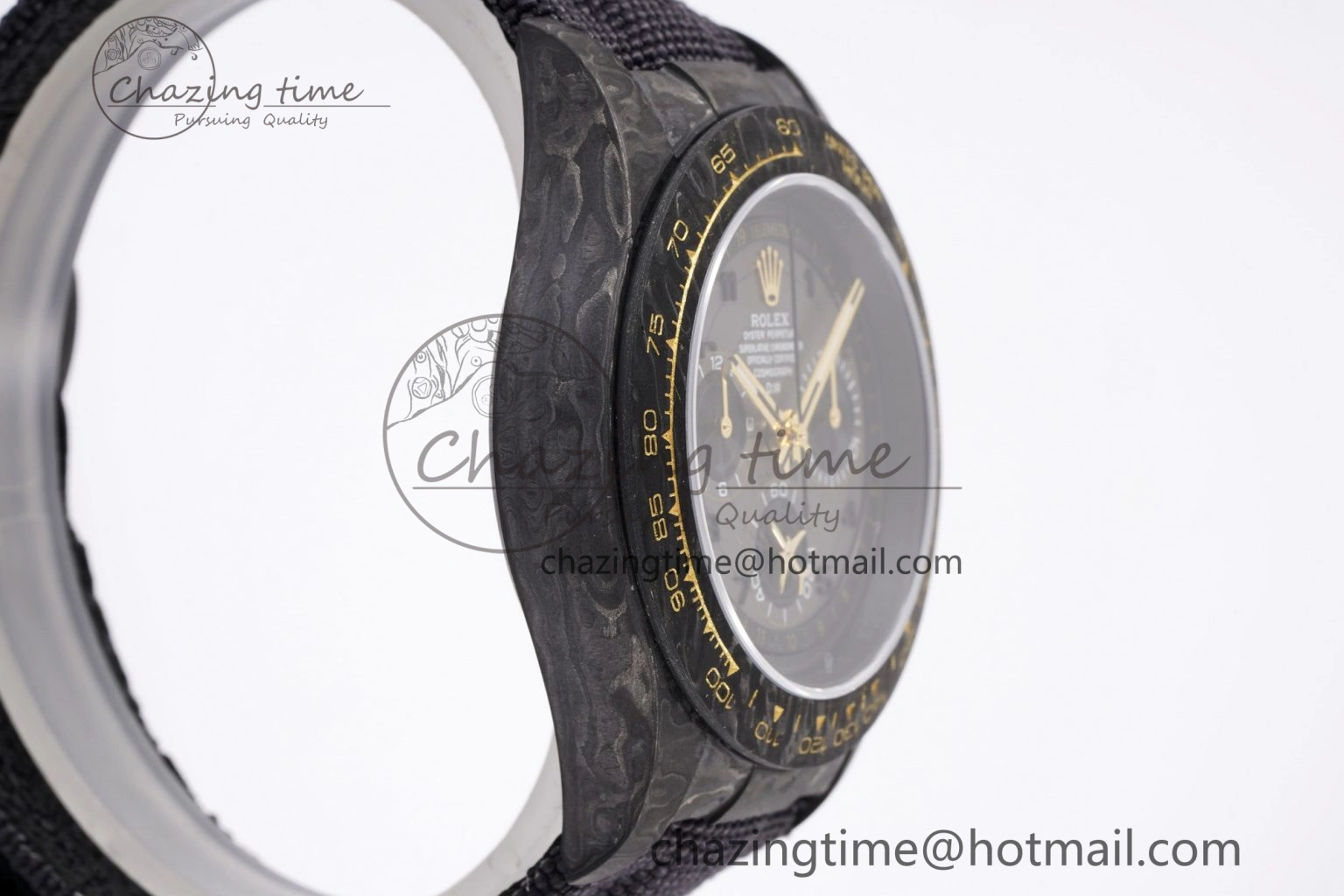TechFriendly Daytona DIW Carbon Case and Bezel DIWF Edition Gray Plane Dial on Black Nylon Strap A 1994