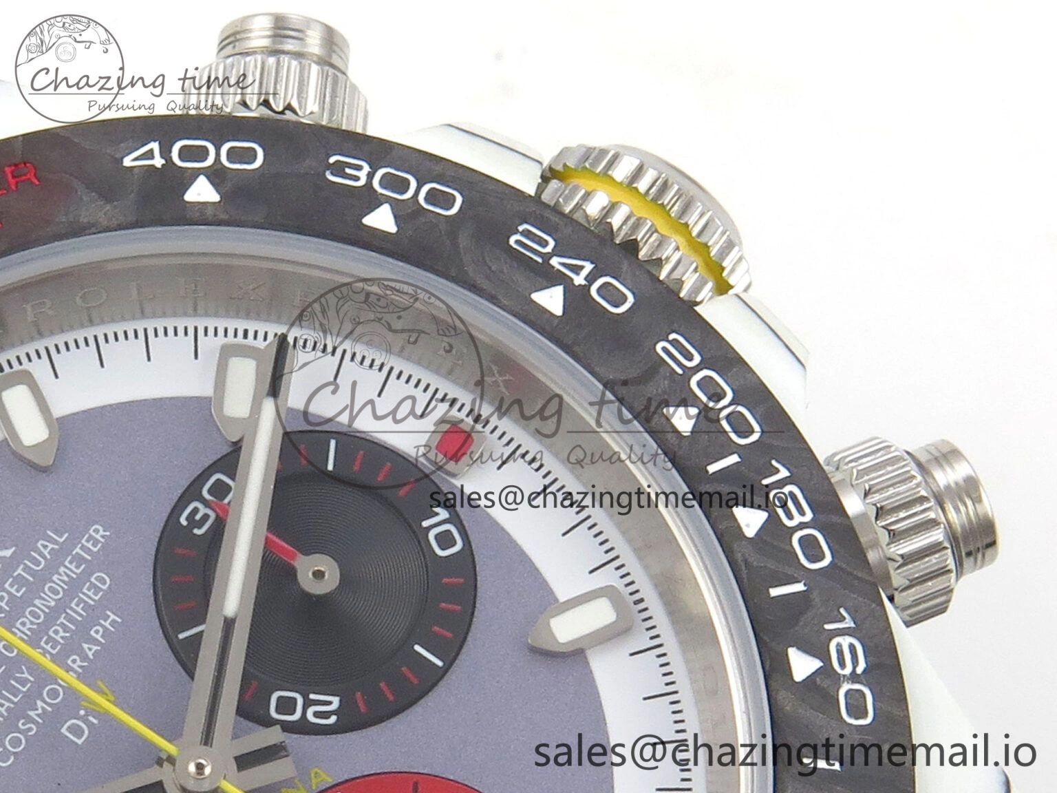 Effortless Daytona DIW Carbon Case and Bezel DIWF Edition Grey White Dial on Black Nylon Strap A 72