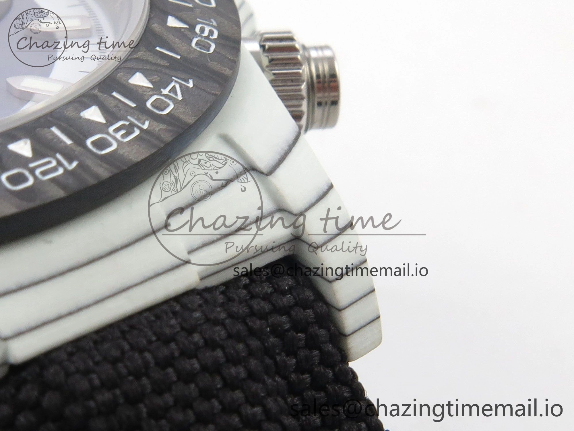 Effortless Daytona DIW Carbon Case and Bezel DIWF Edition Grey White Dial on Black Nylon Strap A 72
