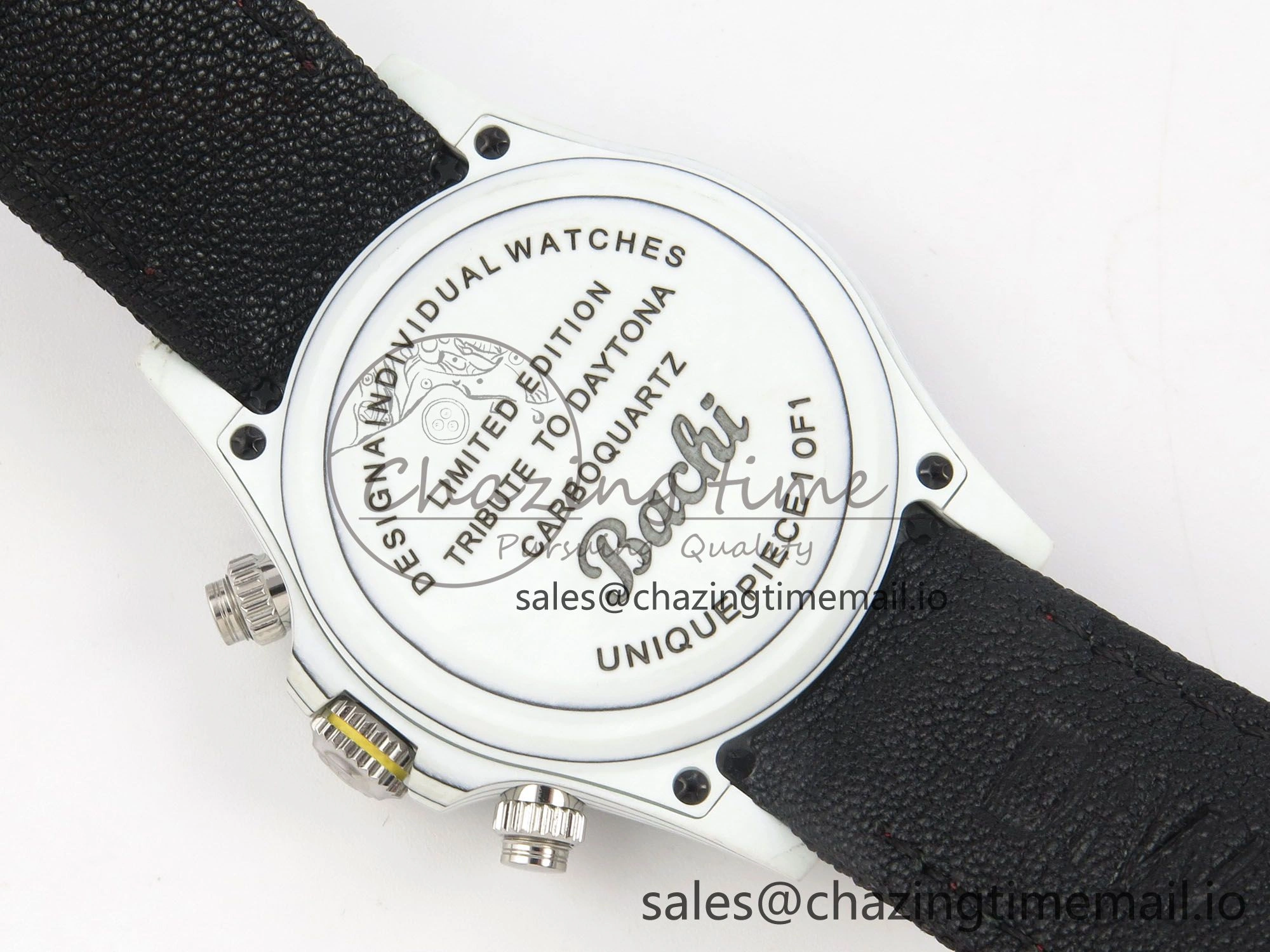 Effortless Daytona DIW Carbon Case and Bezel DIWF Edition Grey White Dial on Black Nylon Strap A 72