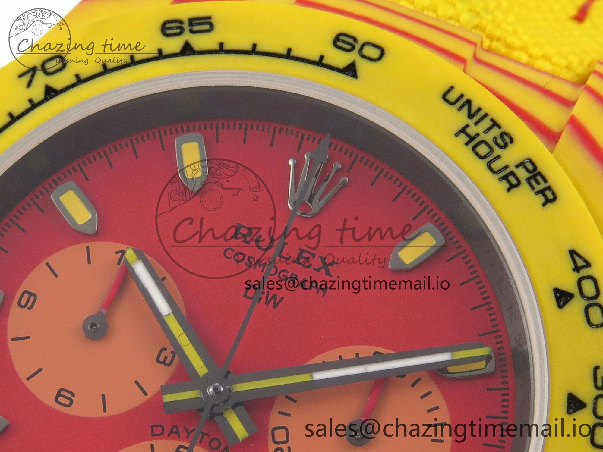 Daytona DIW Carbon Case and Bezel DIWF Edition Red Dial on Yellow Nylon Strap A Original 53