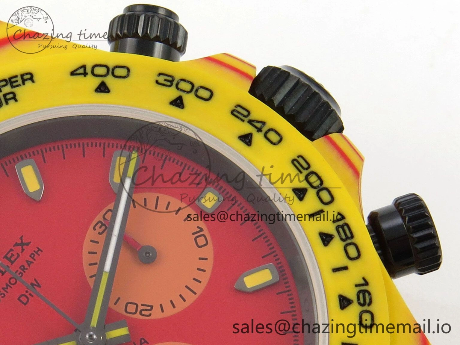 Daytona DIW Carbon Case and Bezel DIWF Edition Red Dial on Yellow Nylon Strap A Original 53