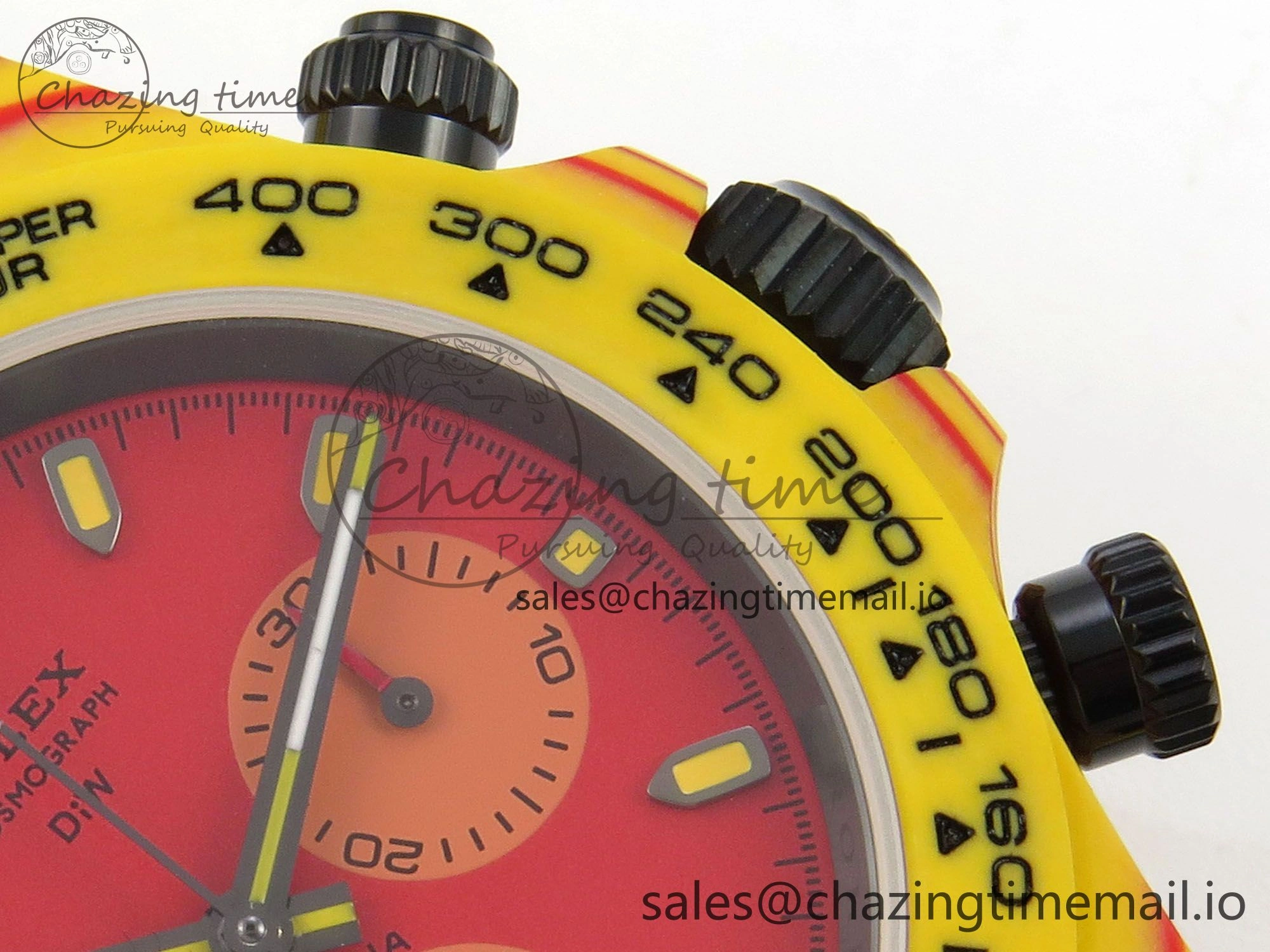 Daytona DIW Carbon Case and Bezel DIWF Edition Red Dial on Yellow Nylon Strap A Original 53