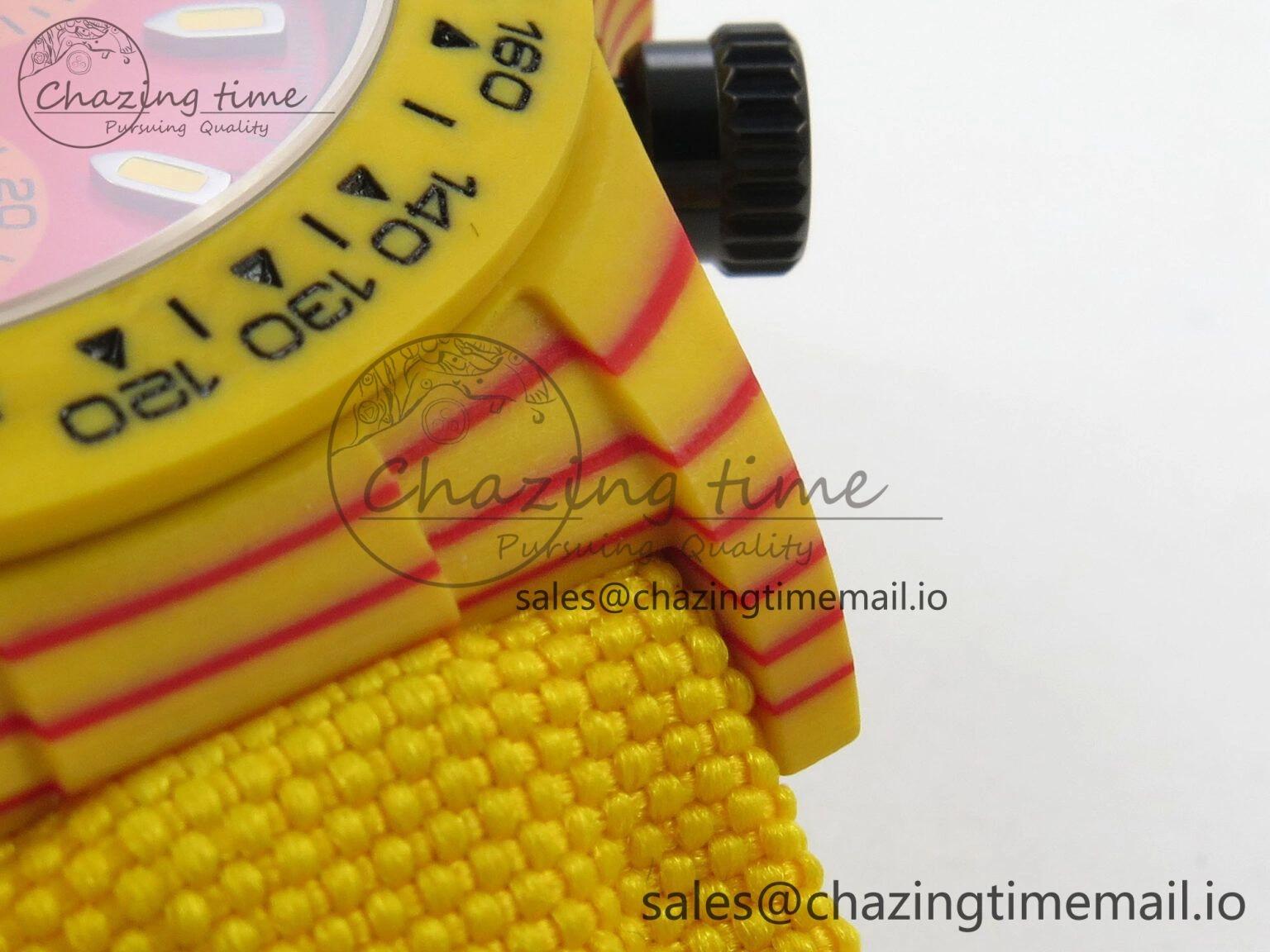 Daytona DIW Carbon Case and Bezel DIWF Edition Red Dial on Yellow Nylon Strap A Original 53