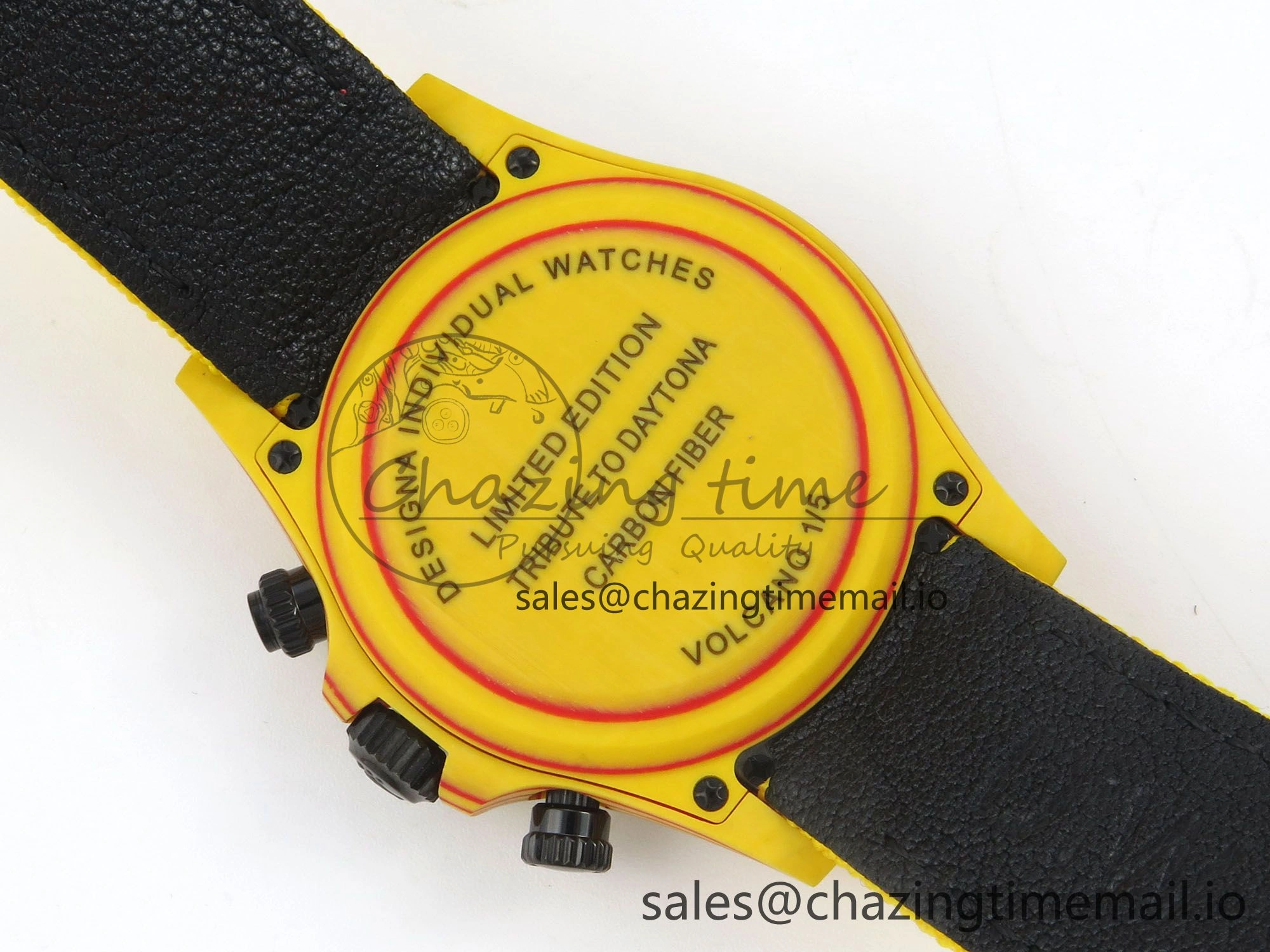 Daytona DIW Carbon Case and Bezel DIWF Edition Red Dial on Yellow Nylon Strap A Original 53
