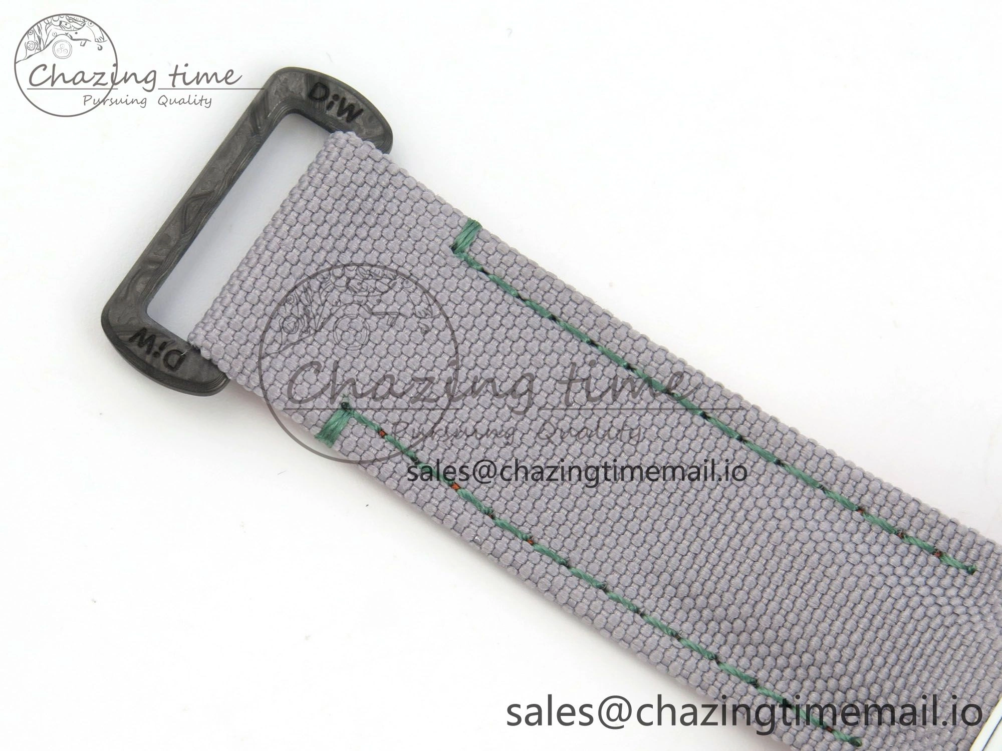 FashionForward Daytona DIW Carbon Case and Bezel DIWF Edition White Green Dial on Grey Nylon Strap A 51
