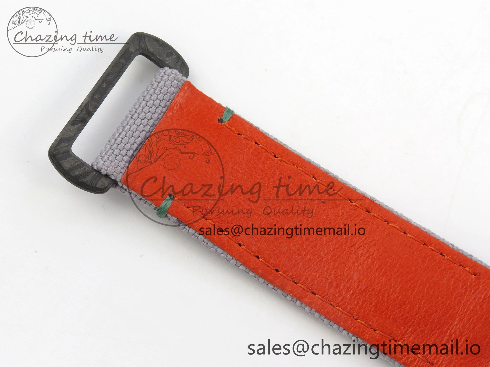 FashionForward Daytona DIW Carbon Case and Bezel DIWF Edition White Green Dial on Grey Nylon Strap A 51