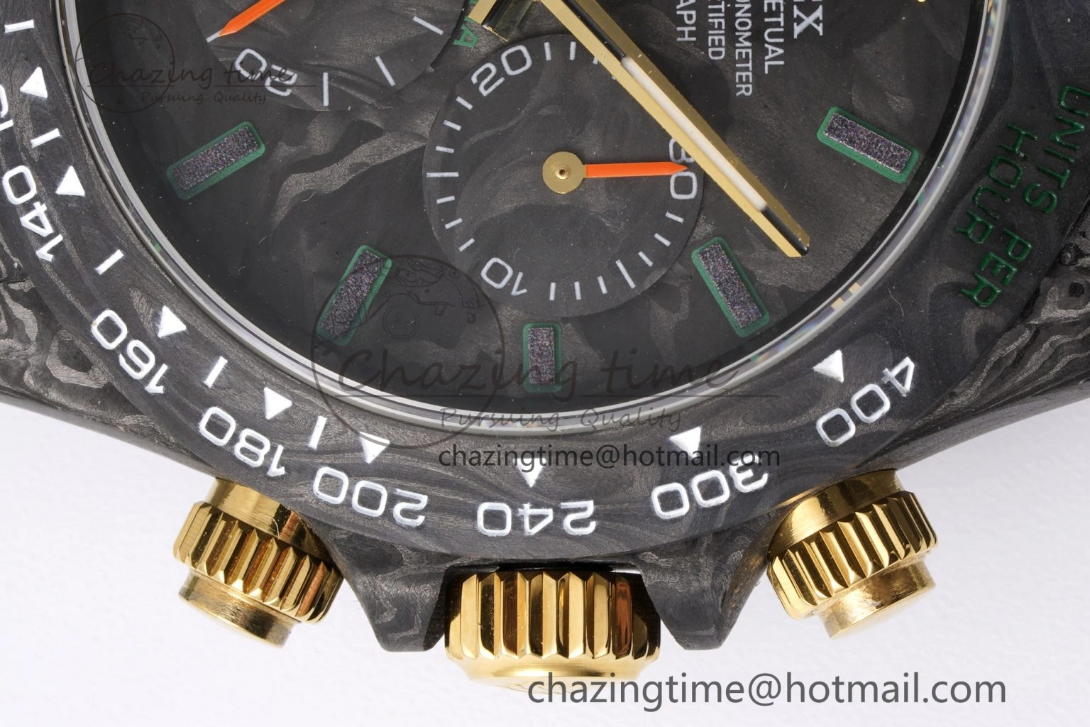 HighPerformance Daytona DIW Carbon Case and Bezel Noob Best Edition Carbon Green Dial on Green Nylon Strap SA 1970