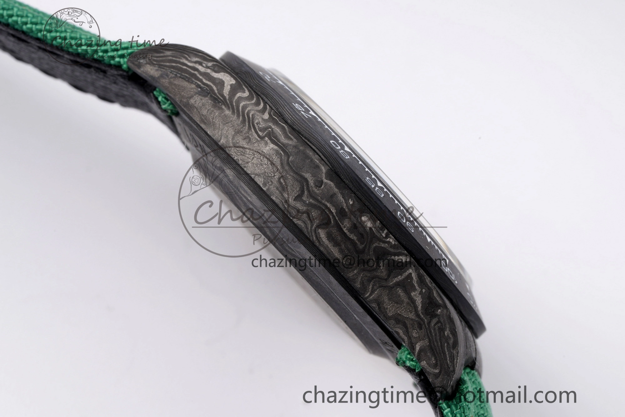 HighPerformance Daytona DIW Carbon Case and Bezel Noob Best Edition Carbon Green Dial on Green Nylon Strap SA 1970