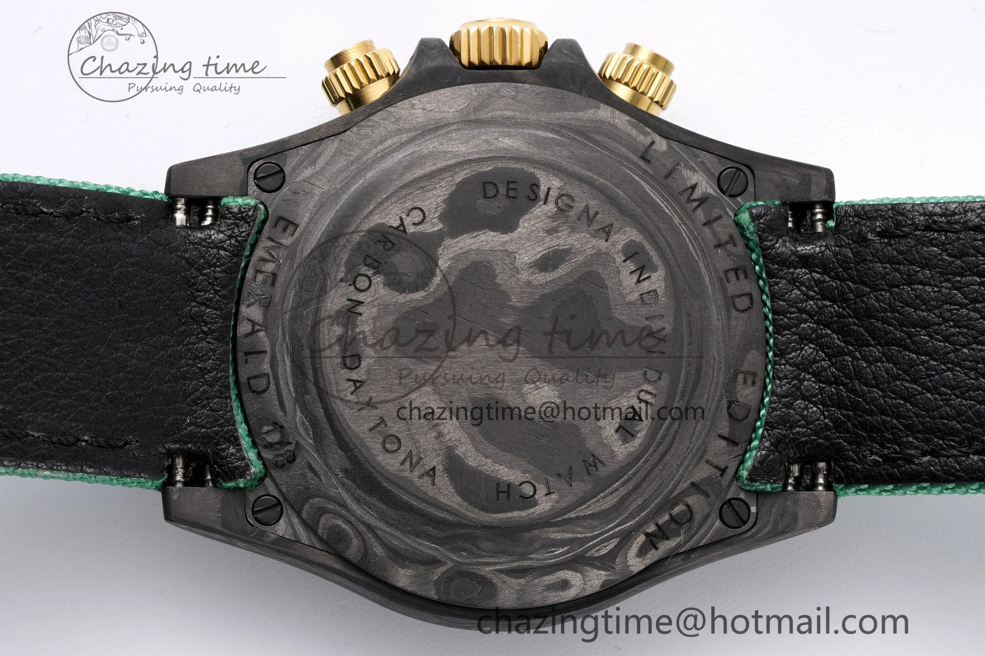 HighPerformance Daytona DIW Carbon Case and Bezel Noob Best Edition Carbon Green Dial on Green Nylon Strap SA 1970
