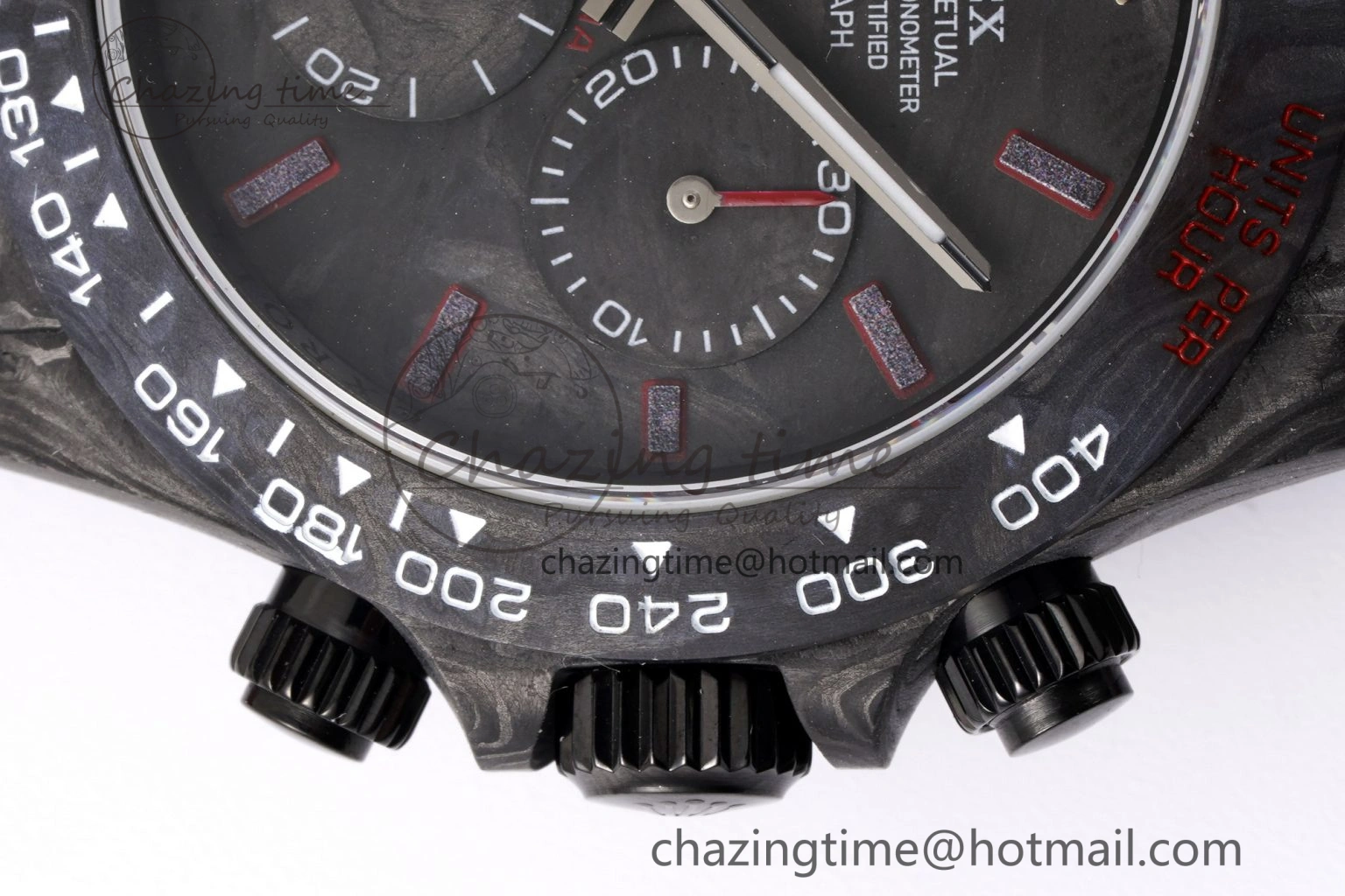 Daytona DIW Carbon Case and Bezel Noob Best Edition Carbon Red Dial on Red Nylon Strap SA Packable 1974