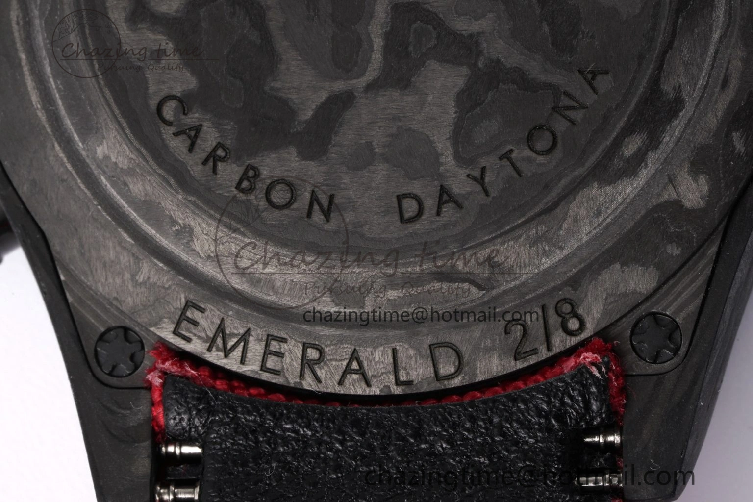 Daytona DIW Carbon Case and Bezel Noob Best Edition Carbon Red Dial on Red Nylon Strap SA Packable 1974