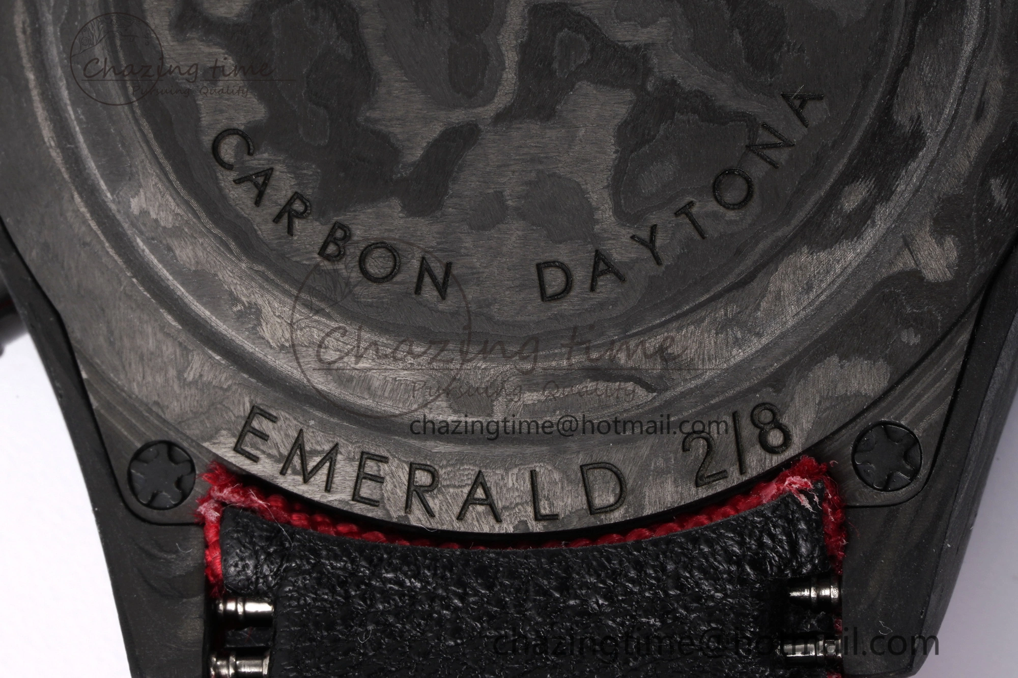 Daytona DIW Carbon Case and Bezel Noob Best Edition Carbon Red Dial on Red Nylon Strap SA Packable 1974