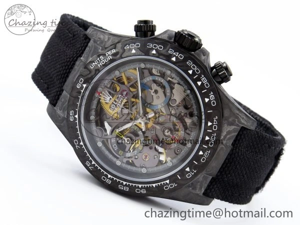 Daytona DIW Carbon DIWF Best Edition Skeleton Dial on Black Nylon Strap SA Upgraded 1628