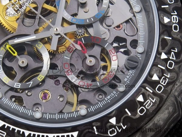 Daytona DIW Carbon DIWF Best Edition Skeleton Dial on Black Nylon Strap SA Upgraded 1628