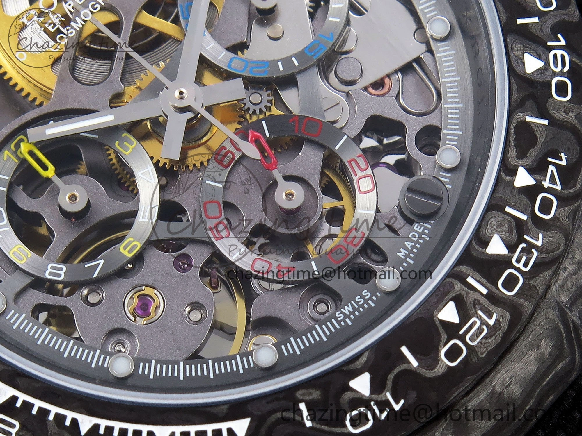 Daytona DIW Carbon DIWF Best Edition Skeleton Dial on Black Nylon Strap SA Upgraded 1628