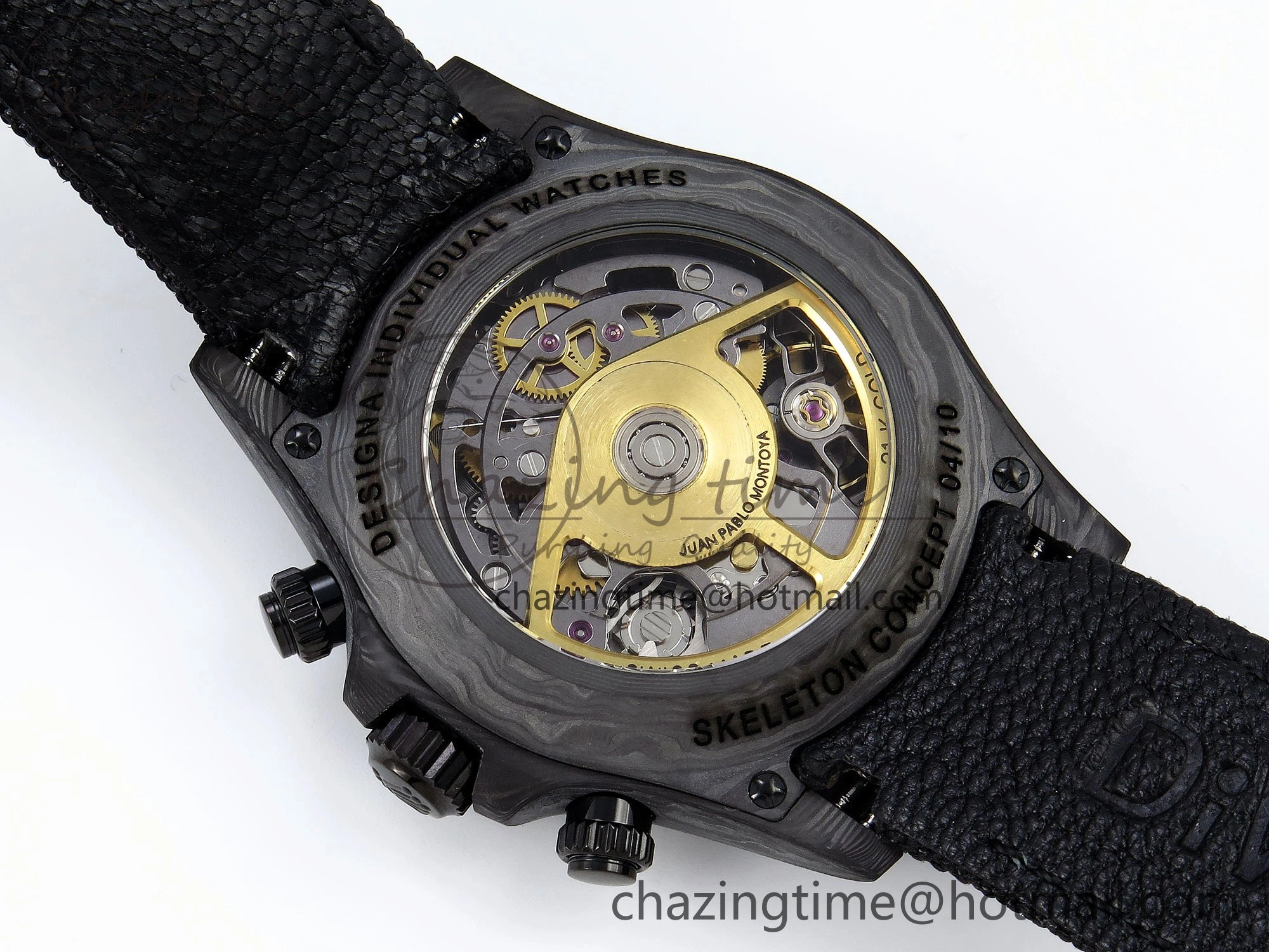 Daytona DIW Carbon DIWF Best Edition Skeleton Dial on Black Nylon Strap SA Upgraded 1628