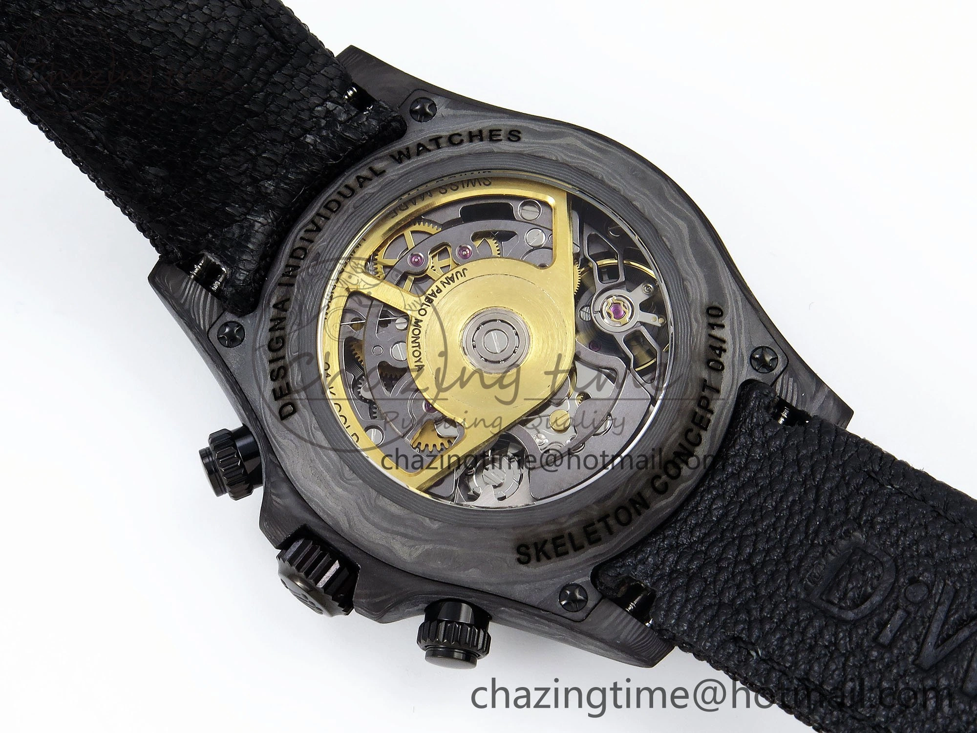 Daytona DIW Carbon DIWF Best Edition Skeleton Dial on Black Nylon Strap SA Upgraded 1628
