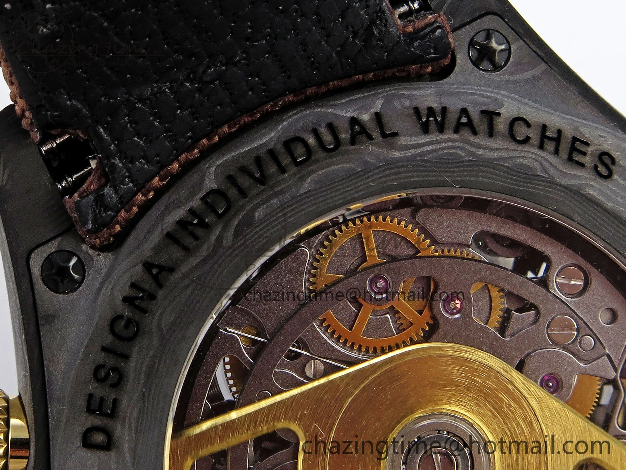 StreetReady Daytona DIW Carbon DIWF Best Edition Skeleton YG Arabic Dial on Brown Nylon Strap SA 1627
