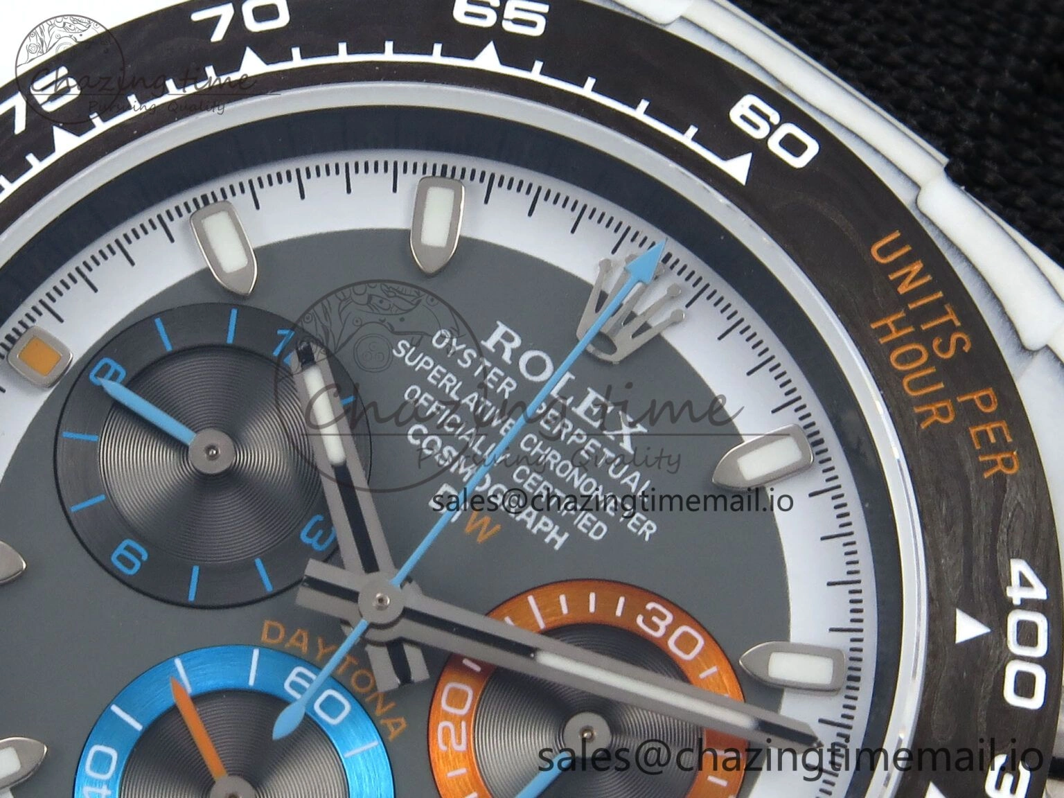 Premium Daytona DIW Carbon N6F 1:1 Best Edition Gray Dial on Black Nylon Strap SA 1188