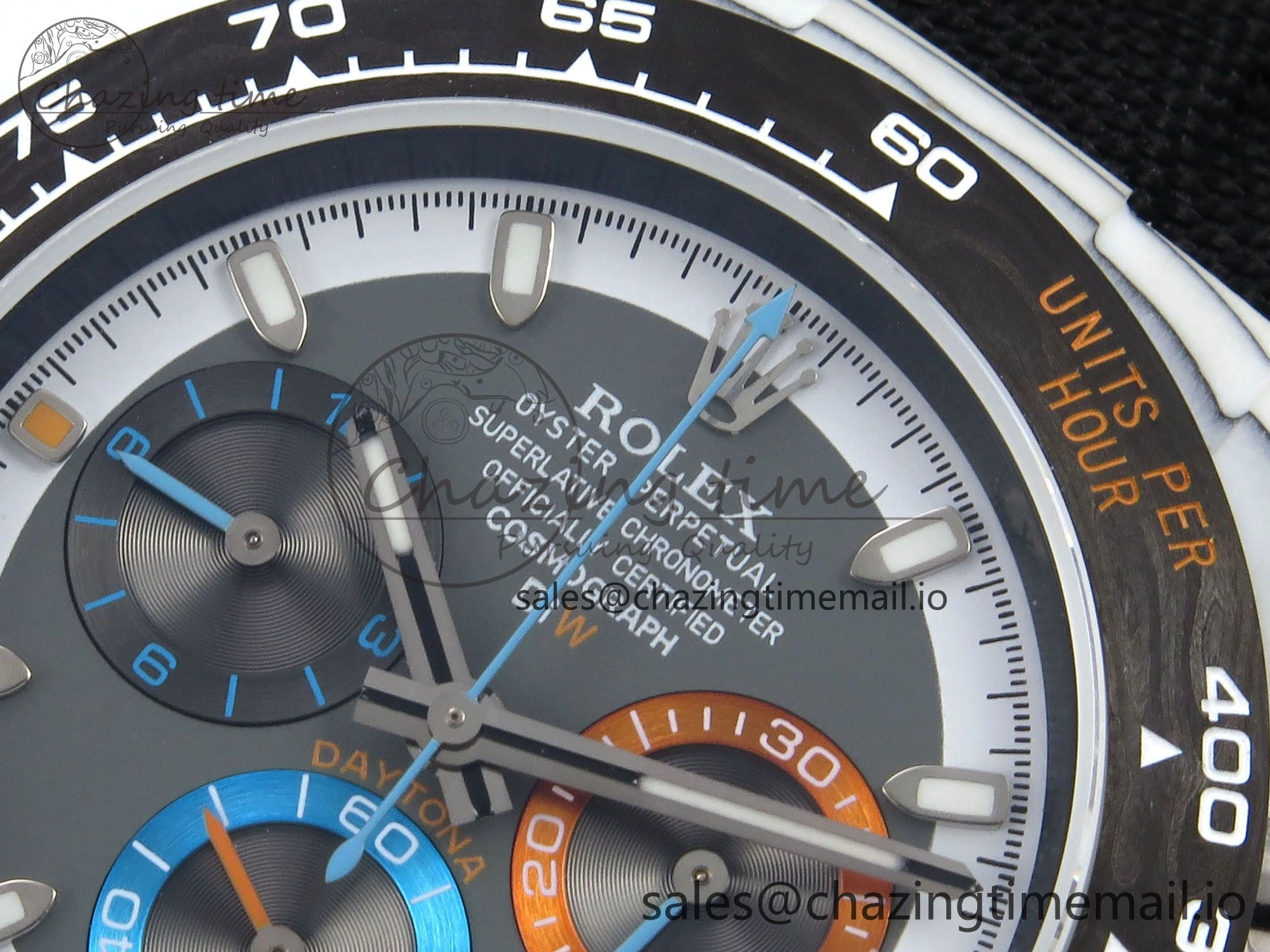 Premium Daytona DIW Carbon N6F 1:1 Best Edition Gray Dial on Black Nylon Strap SA 1188