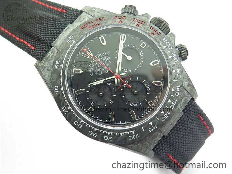 Cozy Daytona DIW Carbon Noob 1:1 Best Edition Black Dial on Nylon Strap SA 2611