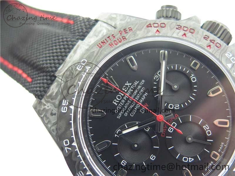 Cozy Daytona DIW Carbon Noob 1:1 Best Edition Black Dial on Nylon Strap SA 2611