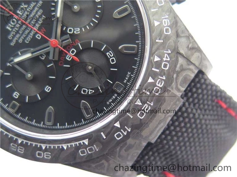 Cozy Daytona DIW Carbon Noob 1:1 Best Edition Black Dial on Nylon Strap SA 2611