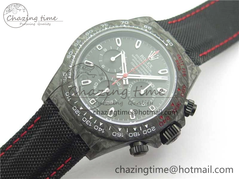 Cozy Daytona DIW Carbon Noob 1:1 Best Edition Black Dial on Nylon Strap SA 2611