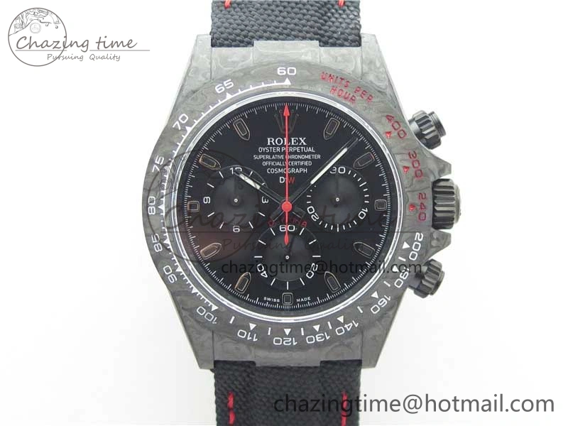 Cozy Daytona DIW Carbon Noob 1:1 Best Edition Black Dial on Nylon Strap SA 2611